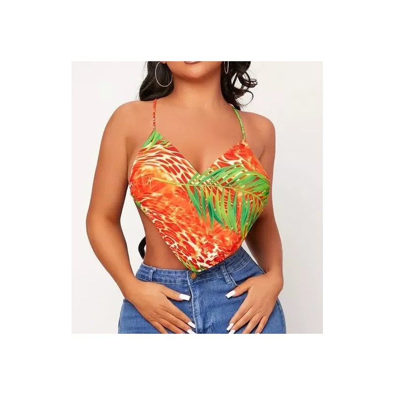 Bandana Backless Crop Top